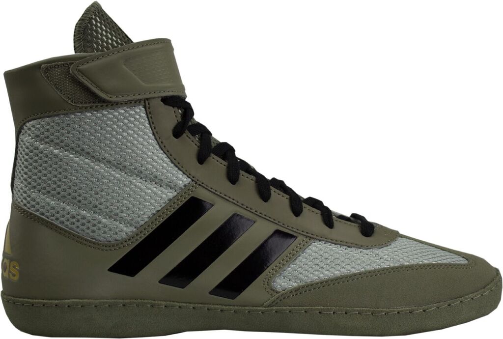 Adidas Combat Speed 5 Wrestling Shoes, color: Tan/Blk/Silv - Click Image to Close